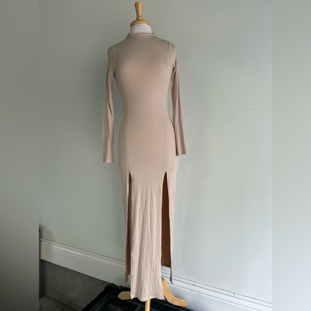 Le Lis long sleeve double slit dress